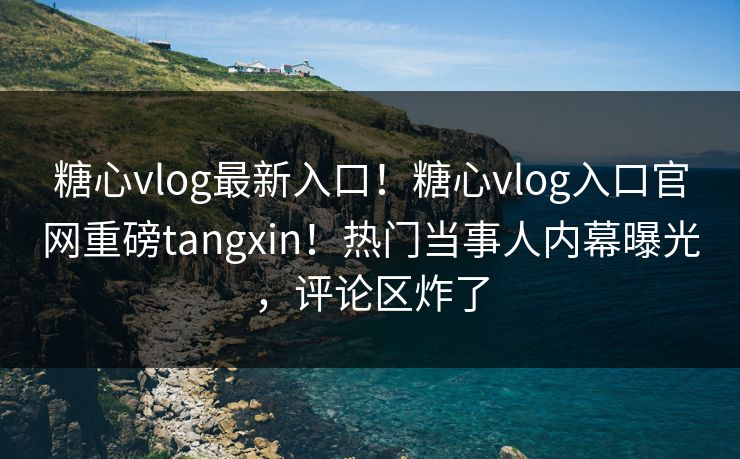 糖心vlog最新入口！糖心vlog入口官网重磅tangxin！热门当事人内幕曝光，评论区炸了