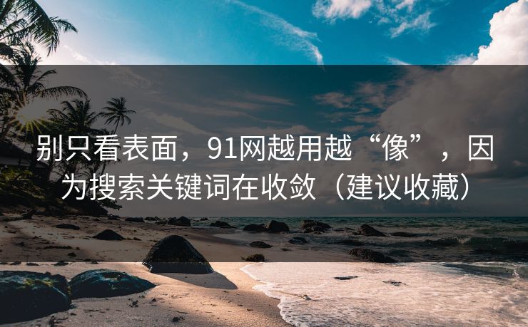 别只看表面，91网越用越“像”，因为搜索关键词在收敛（建议收藏）